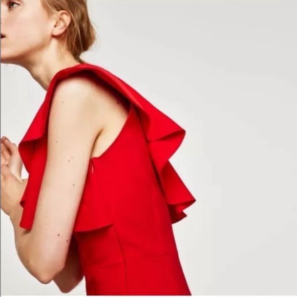 ZARA | Red Midi Dress - Picture 4 of 5